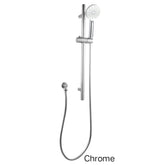 CENTRO Round Handheld Shower Rail Set In Chrome, Matte Black, Brushed Gold, Brushed Nickel & Gunmetal Grey